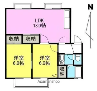 セジュール牟礼C【102号室】の間取り