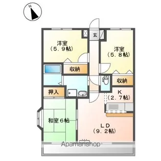 PRONITY HIRANO A【302号室】の間取り