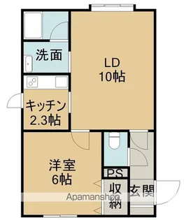 サンパティークB【1階】の間取り