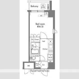 プラウドフラット早稲田【7階】の間取り