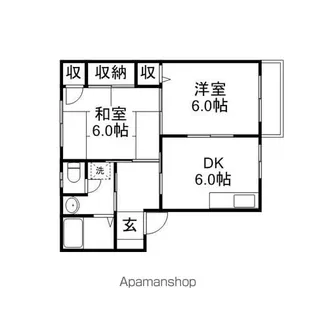 菅原ハイツ【105号室】の間取り