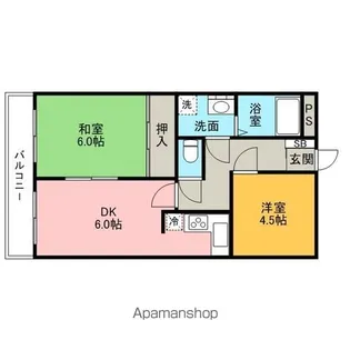 アビタシオン夜須【3階】の間取り