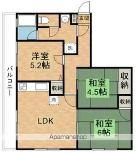 三高・ヴィスタリア【2階】の間取り