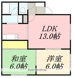 ソフィール本通【102号室】の間取り