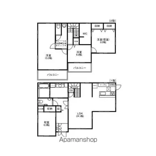 滋賀県甲賀市水口町高塚【一戸建】の間取り
