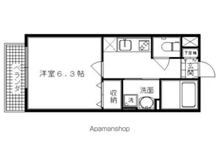フォルジェ嵐山【105号室】の間取り