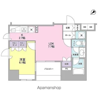 コンフォリア池袋DEUX【7階】の間取り