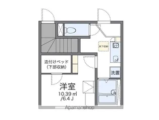 レオパレス八田【102号室】の間取り