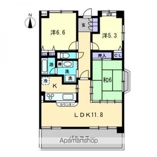 サウスフォレスト【9階】の間取り