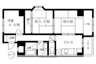 「コスモ星の子ハイツ」【401号室】の間取り