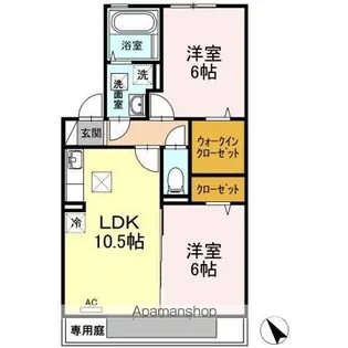 メイプル A棟【1階】の間取り