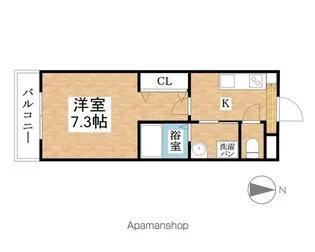 1Kの間取り画像