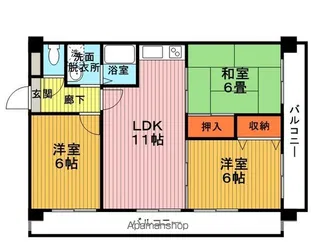 ベルメゾン千里【402号室】の間取り