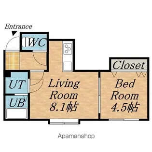 アプレミディ【202号室】の間取り