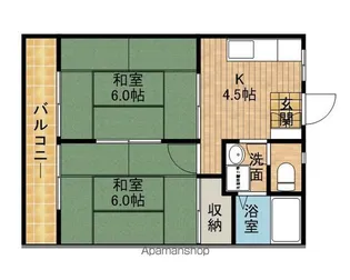 キャッスルインこはらA棟【C1号室】の間取り