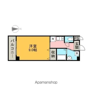 サンハイツ名取 Ⅱ【1A号室号室】の間取り