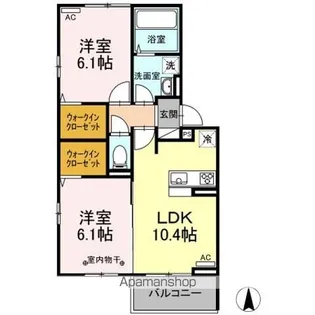 ヴィラクレスト【2階】の間取り