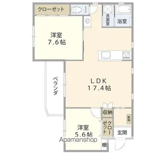 喜多家【3F号室】の間取り