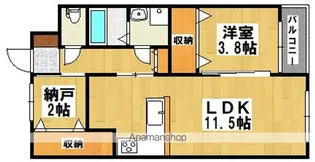 新栄プロパティー北野田Ⅱ【202号室】の間取り
