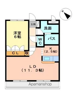 コンフォルト【203号室】の間取り