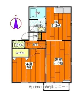 フレグランス双葉C【201号室】の間取り