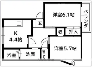 ホワイティハイツC棟【2階】の間取り