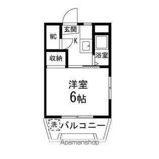 シャングリラ荒巻B棟【105号室】の間取り