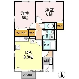 サニーコート C棟【1階】の間取り