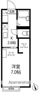 ラフォーレ【A102号室】の間取り