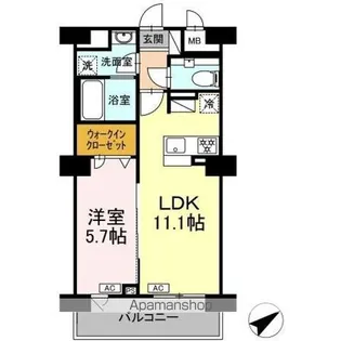 リュミエール千種【8階】の間取り