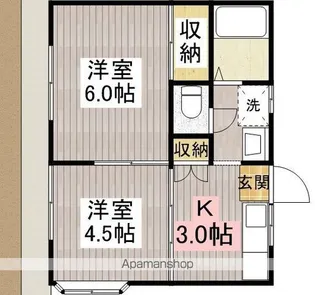 ハイツ大澤【1階】の間取り