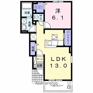 ミルト西新浜Ⅰ【1階】の間取り