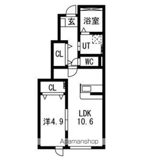 アークブリス【105号室】の間取り