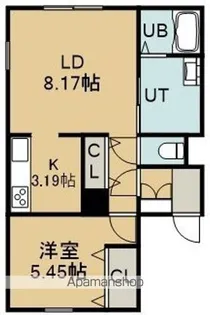 アイウィル(アイウィル)【205号室】の間取り