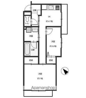 サニーサイドK【205号室】の間取り