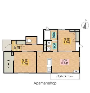 カースル【101号室】の間取り