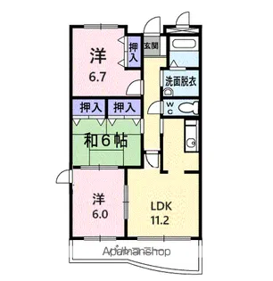ピュアー双葉【2階】の間取り