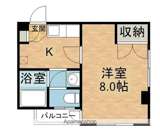 ハイブリッジ神道寺【106号室】の間取り