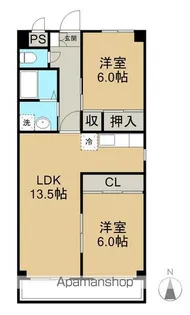 COM’S二ツ坂【2階】の間取り