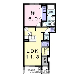 ブリリアン エステート・IC棟【1階】の間取り