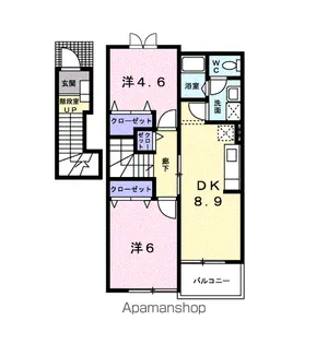 サイモンSEVEN A【2階】の間取り