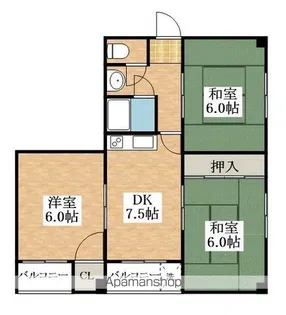 プレジール中野【5階】の間取り