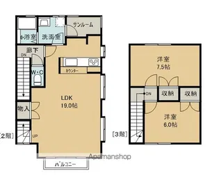 コーポエンジェルス【202号室】の間取り