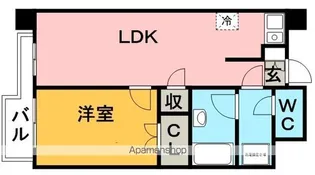 パークノヴァ久留米中央【8階】の間取り