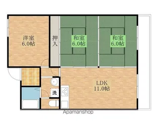 ハイツ大善【305号室】の間取り