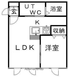 ミュンヘン大橋弐番館【101号室】の間取り