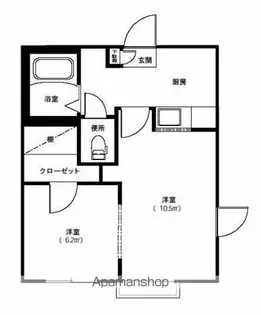 サン・ペガサス【A202号室】の間取り
