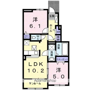 フレーズ有明 A【1階】の間取り