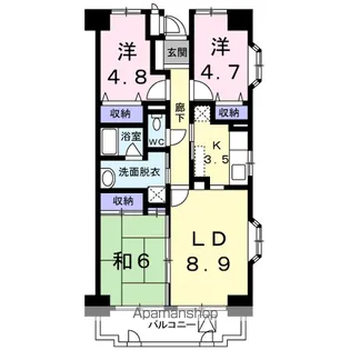 シャンヴェール柏【7階】の間取り