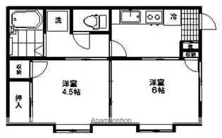 サニーコート北山Ⅱ【201号室】の間取り